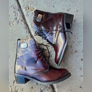 Zodiac Avery Women's 6M Leather Lace Up Boots Steampunk Granny Renaissance